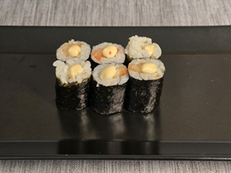 18. Hosomaki: Grillowane krewetki