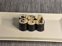 6. Hosomaki: Tykwa z prażonym sezamem 